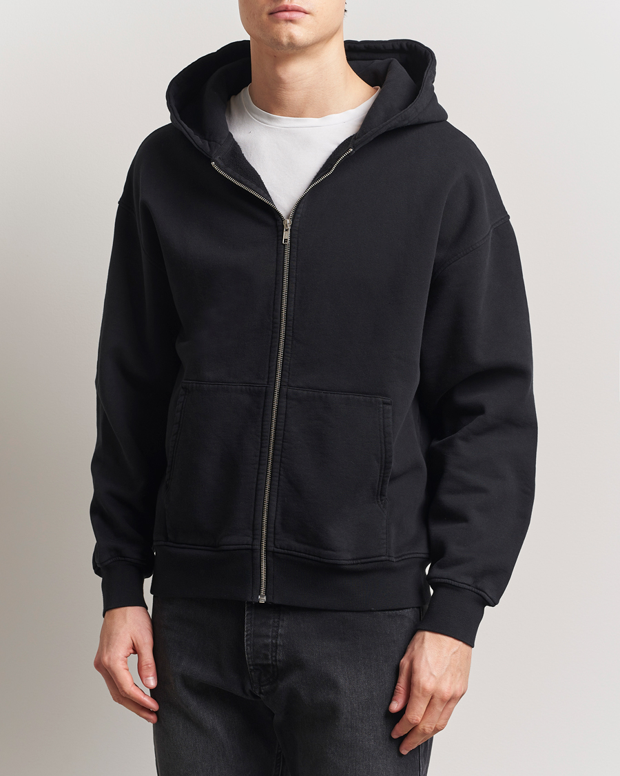 Men | Sweaters & Knitwear | Colorful Standard | Classic Organic Full Zip Hoodie Deep Black