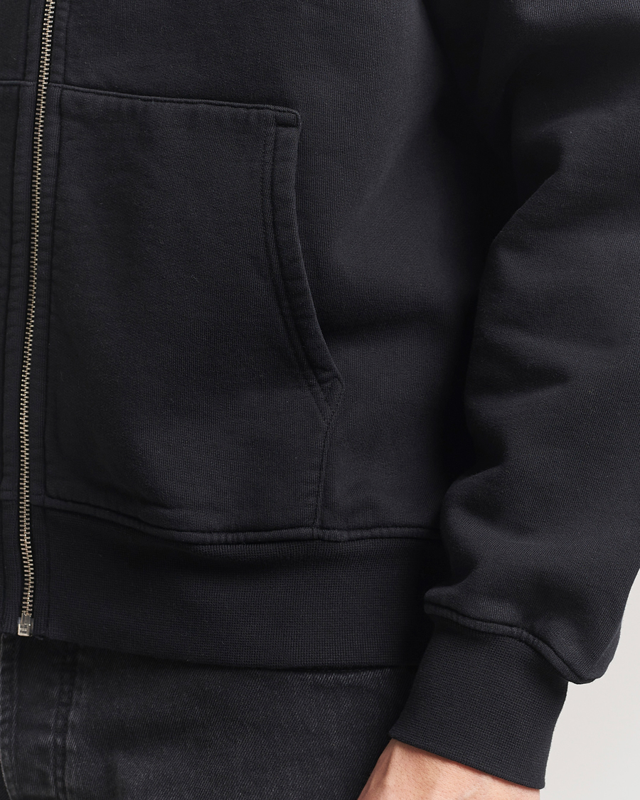 Men | Sweaters & Knitwear | Colorful Standard | Organic Full Zip Hoodie Deep Black