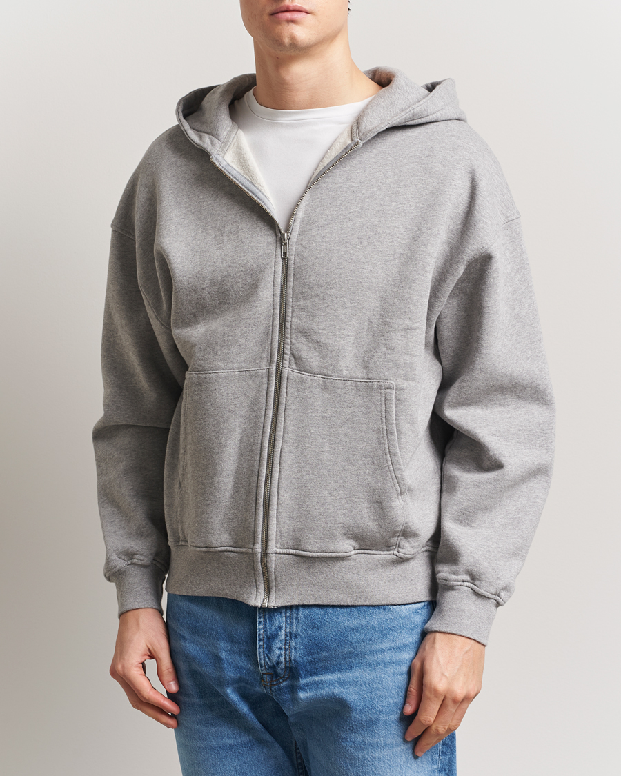 Men | Sweaters & Knitwear | Colorful Standard | Organic Full Zip Hoodie Heather Grey