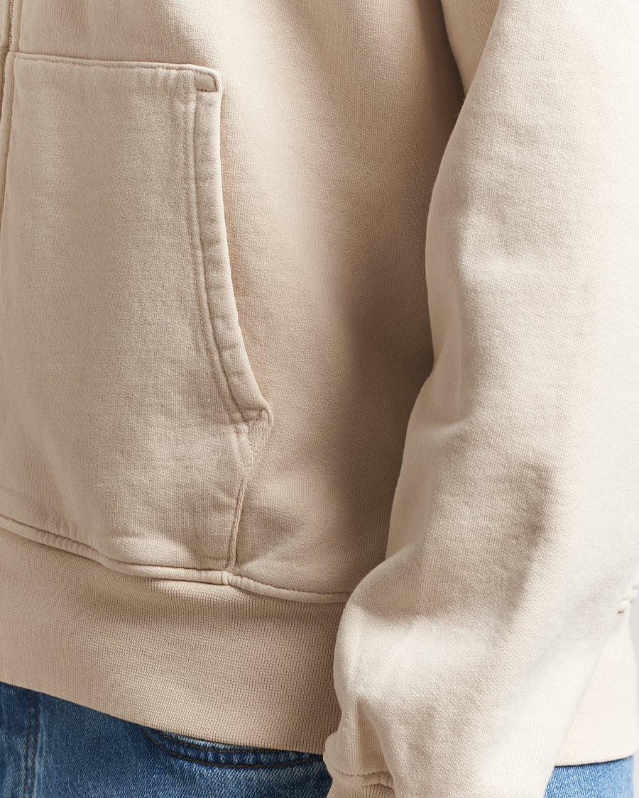 Men | Sweaters & Knitwear | Colorful Standard | Organic Full Zip Hoodie Ivory White