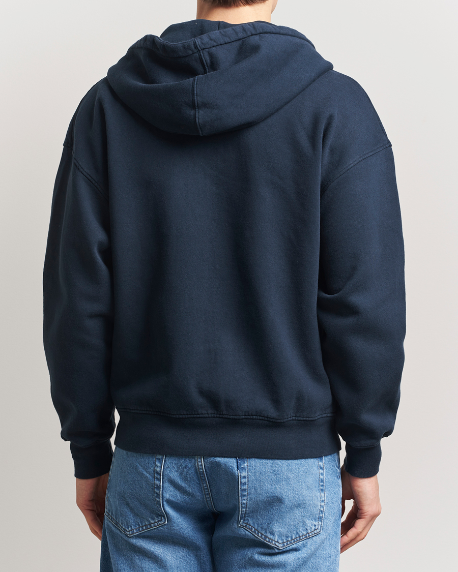 Men | Sweaters & Knitwear | Colorful Standard | Classic Organic Full Zip Hoodie Navy Blue