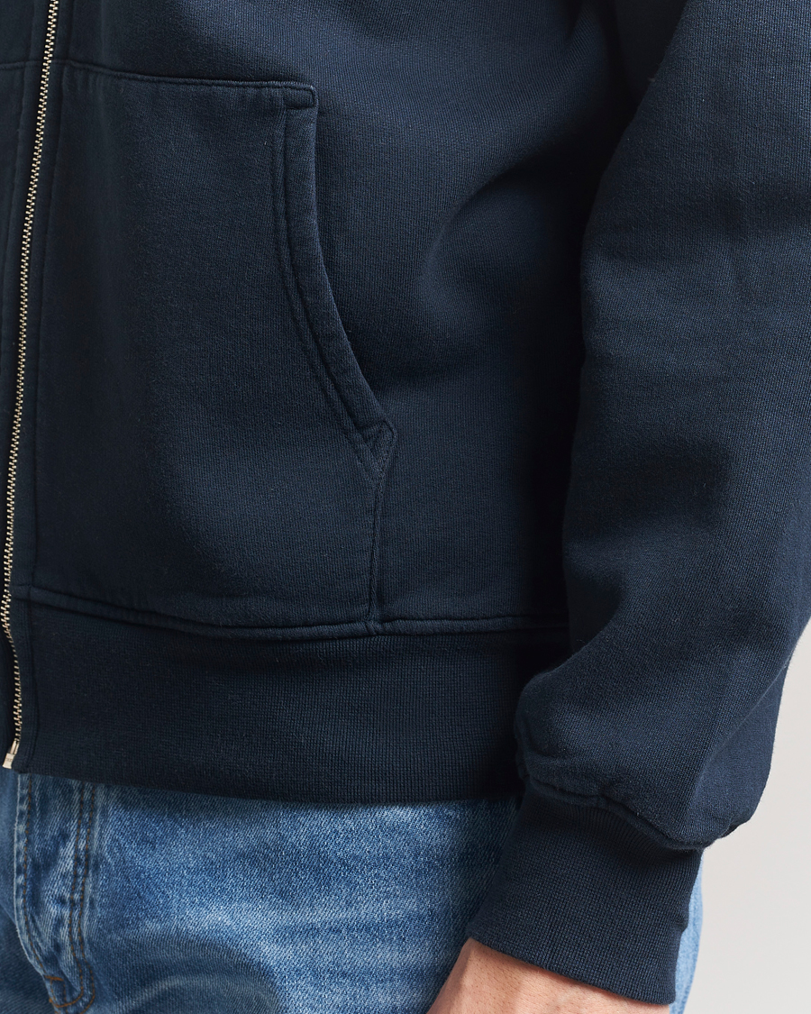 Men | Sweaters & Knitwear | Colorful Standard | Classic Organic Full Zip Hoodie Navy Blue