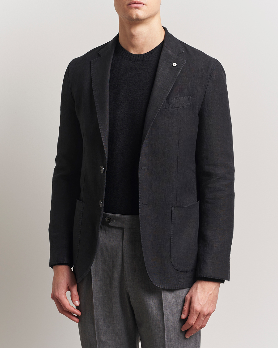 Men | Blazers | L.B.M. 1911 | Jack Regular Fit Linen Blazer Black