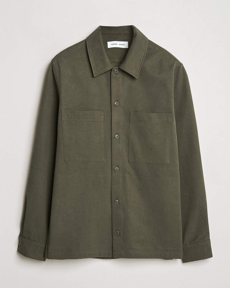 Men | Shirts | Samsøe Samsøe | Sataka Overshirt Forest Night