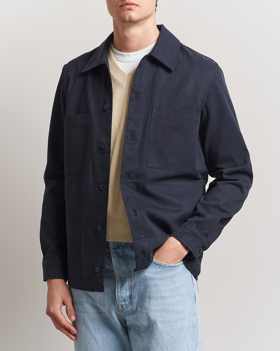 Men | Shirts | Samsøe Samsøe | Sataka Overshirt Salute Blue