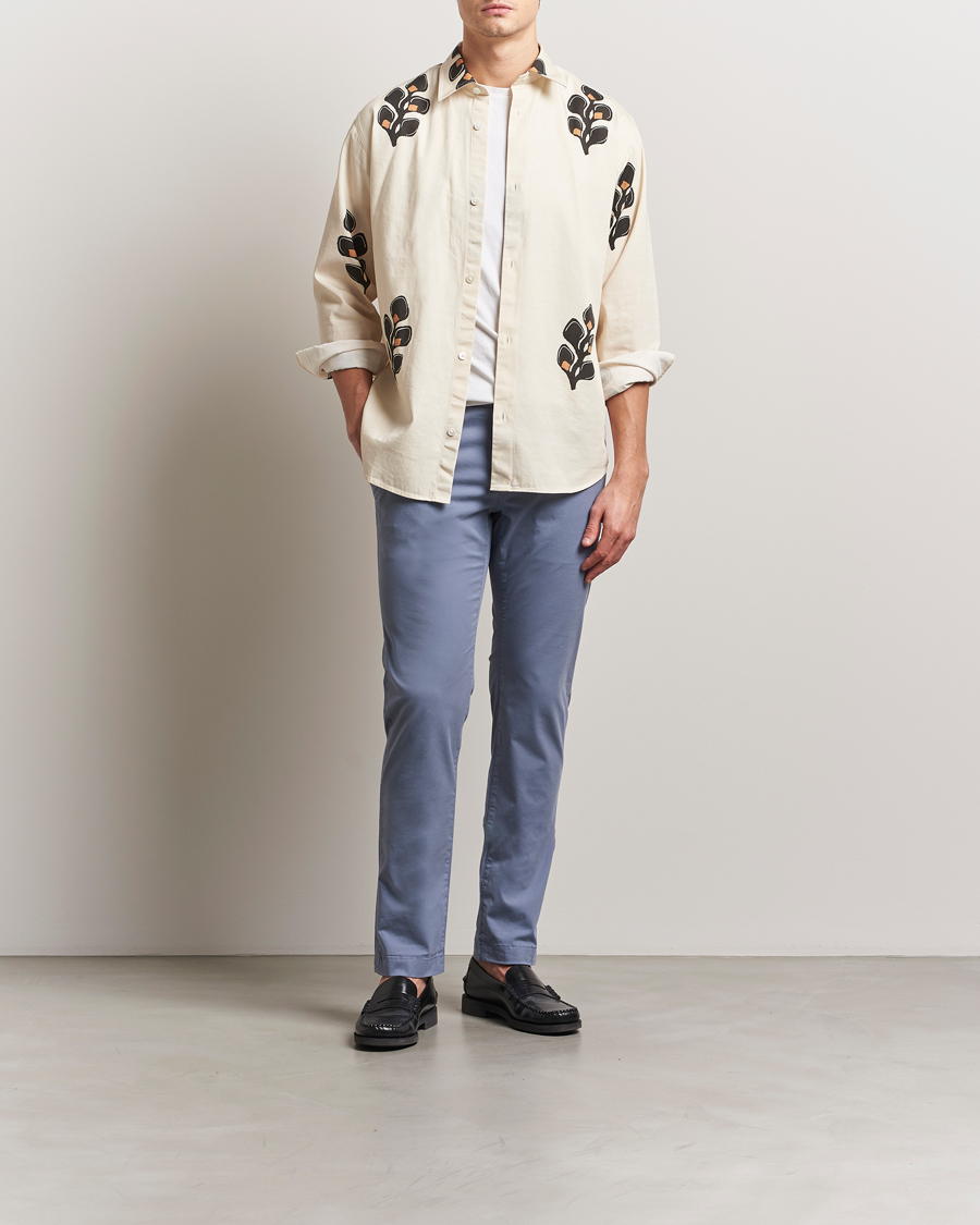 Men | Trousers | Jacob Cohën | Bobby Cotton Gabardine Chinos Azure