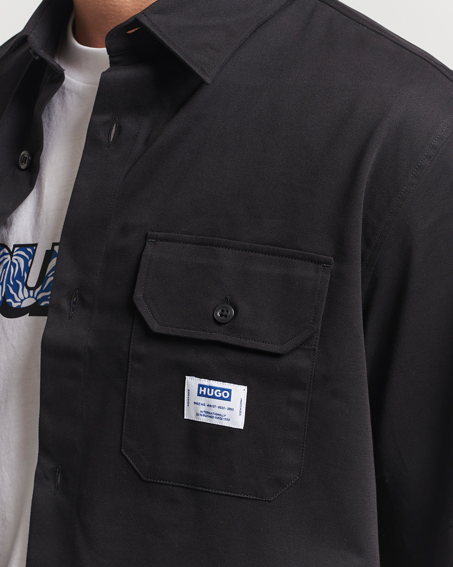 Men | Shirts | HUGO | Ekyno Short Sleeve Shirt Black