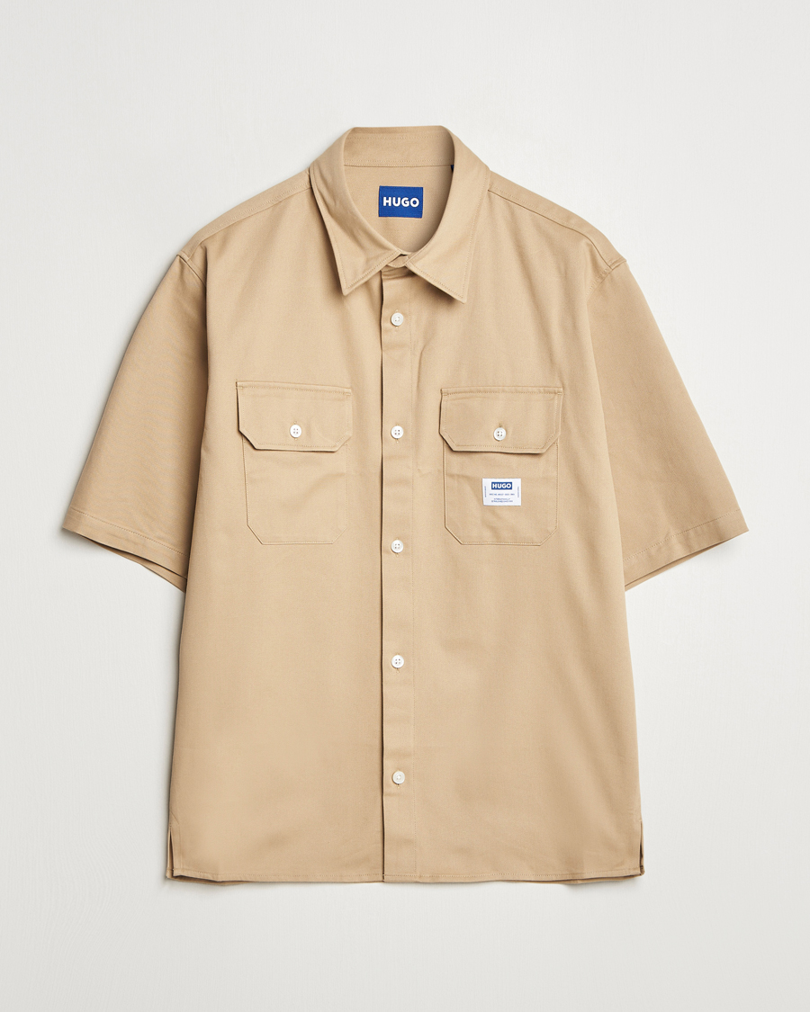Men | Shirts | HUGO | Ekyno Short Sleeve Shirt Medium Beige