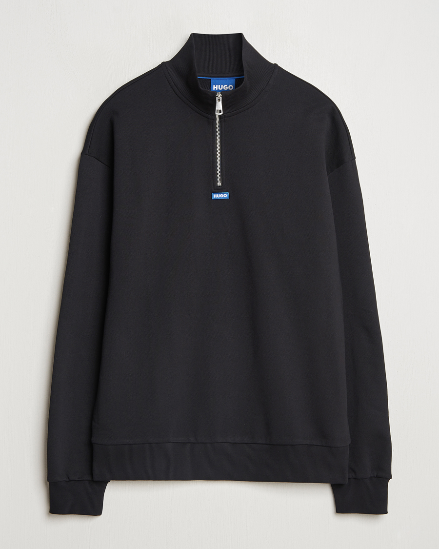 Men | Sweaters & Knitwear | HUGO | Neeler Half Zip Sweatshirt Black