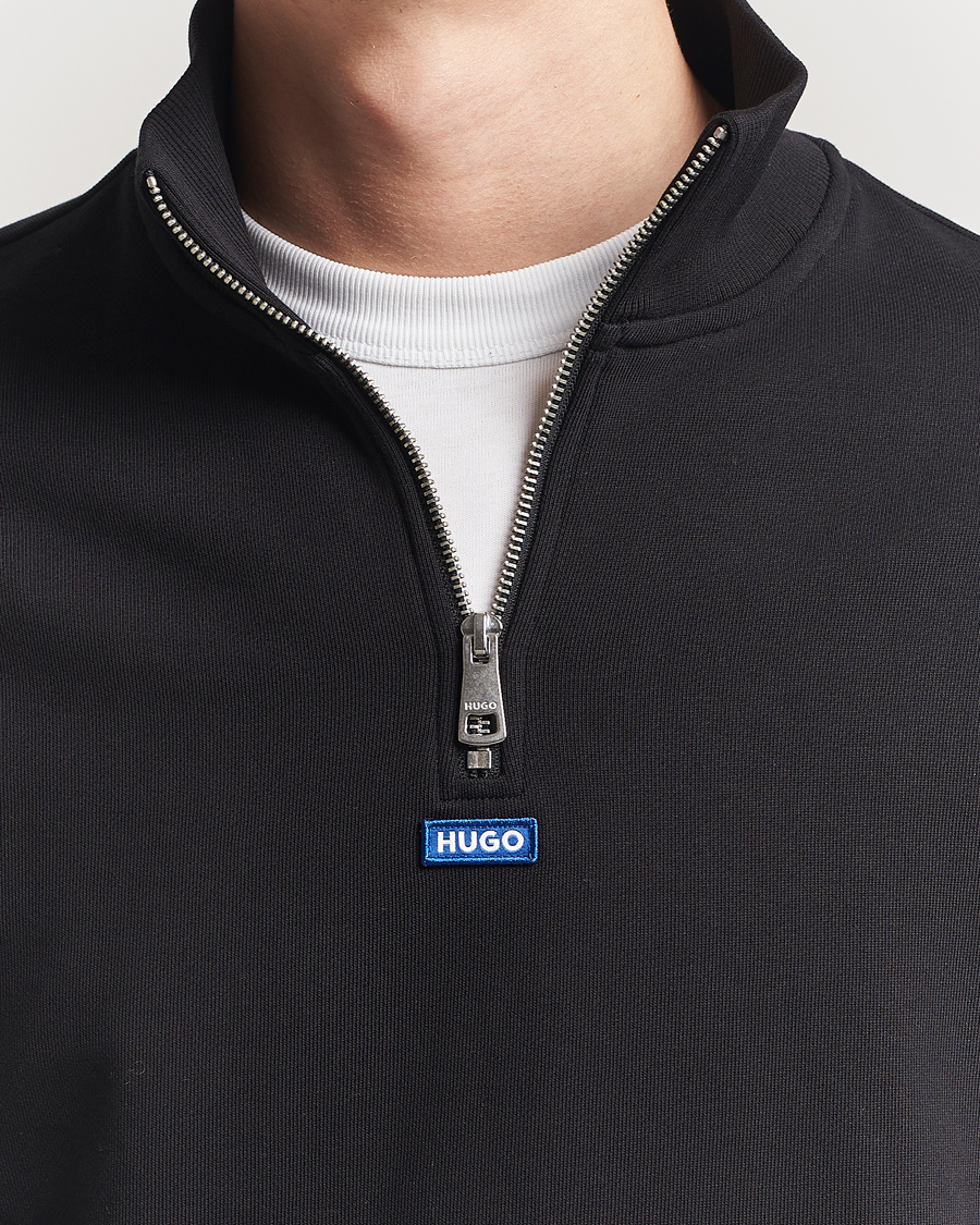 Men | Sweaters & Knitwear | HUGO | Neeler Half Zip Sweatshirt Black