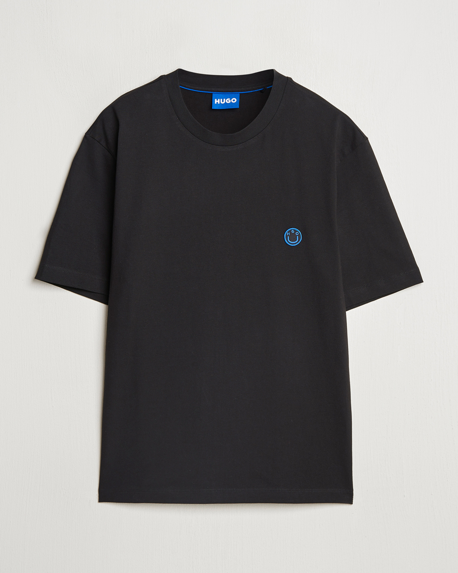 Men | T-Shirts | HUGO | Niley Smiley Logo T-Shirt Black