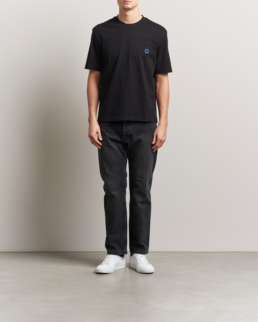 Men | T-Shirts | HUGO | Niley Smiley Logo T-Shirt Black