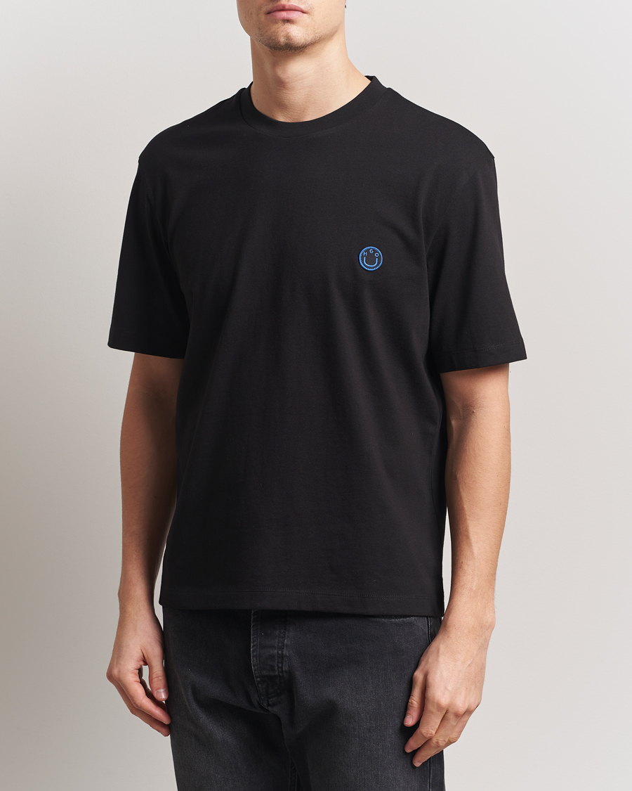 Men | T-Shirts | HUGO | Niley Smiley Logo T-Shirt Black