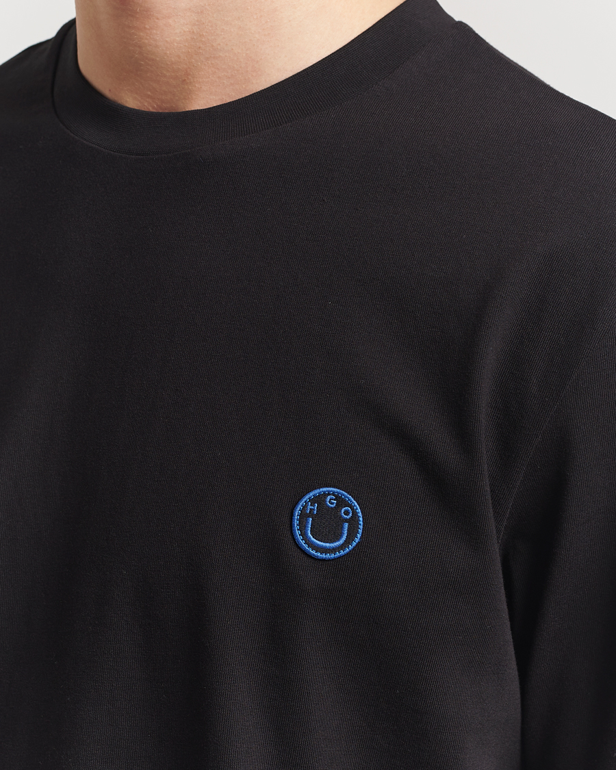 Men | T-Shirts | HUGO | Niley Smiley Logo T-Shirt Black