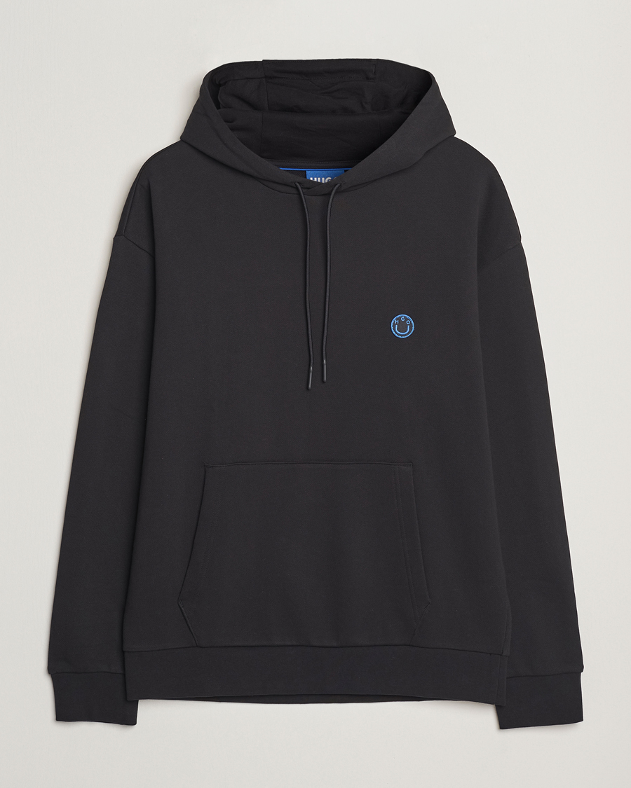 Men | Sweaters & Knitwear | HUGO | Nottyo Smiley Logo Hoodie Black