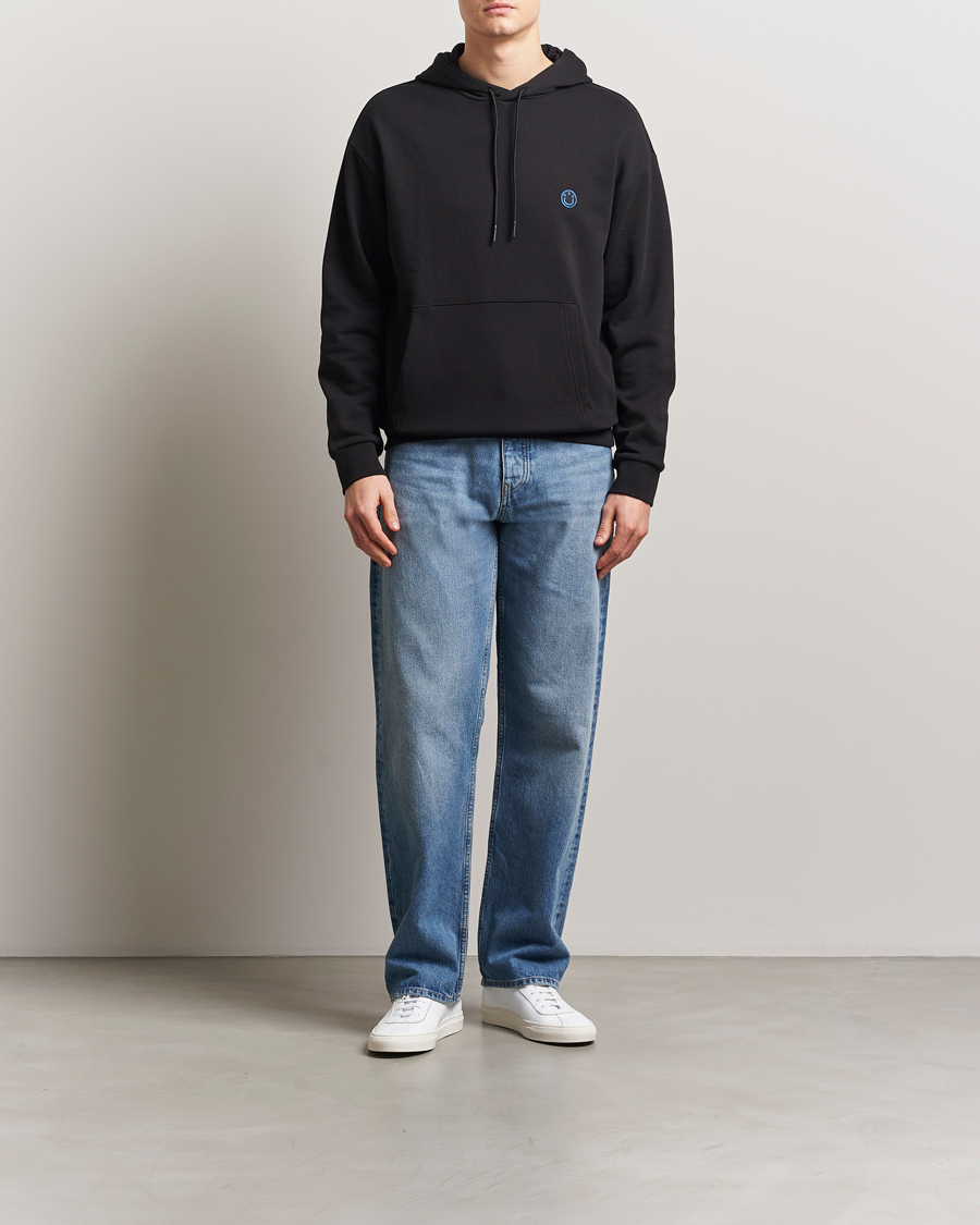 Men | Sweaters & Knitwear | HUGO | Nottyo Smiley Logo Hoodie Black