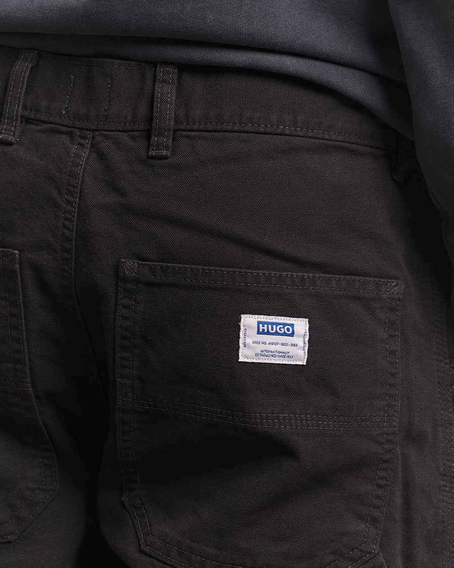 Men | Trousers | HUGO | Getro Carpenter Pants Black