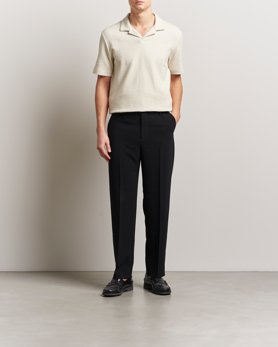 Men | Polo Shirts | BOSS BLACK | Pye Terry Knitted Polo Open White