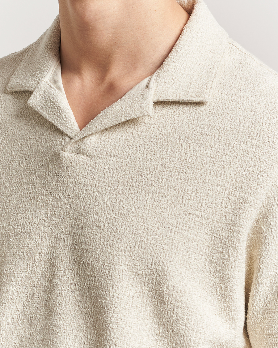 Men | Polo Shirts | BOSS BLACK | Pye Terry Knitted Polo Open White