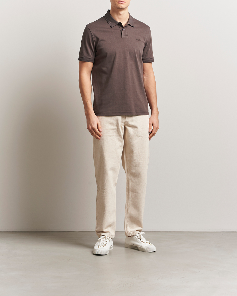 Men | Polo Shirts | BOSS ORANGE | Interlock Polo Open Brown