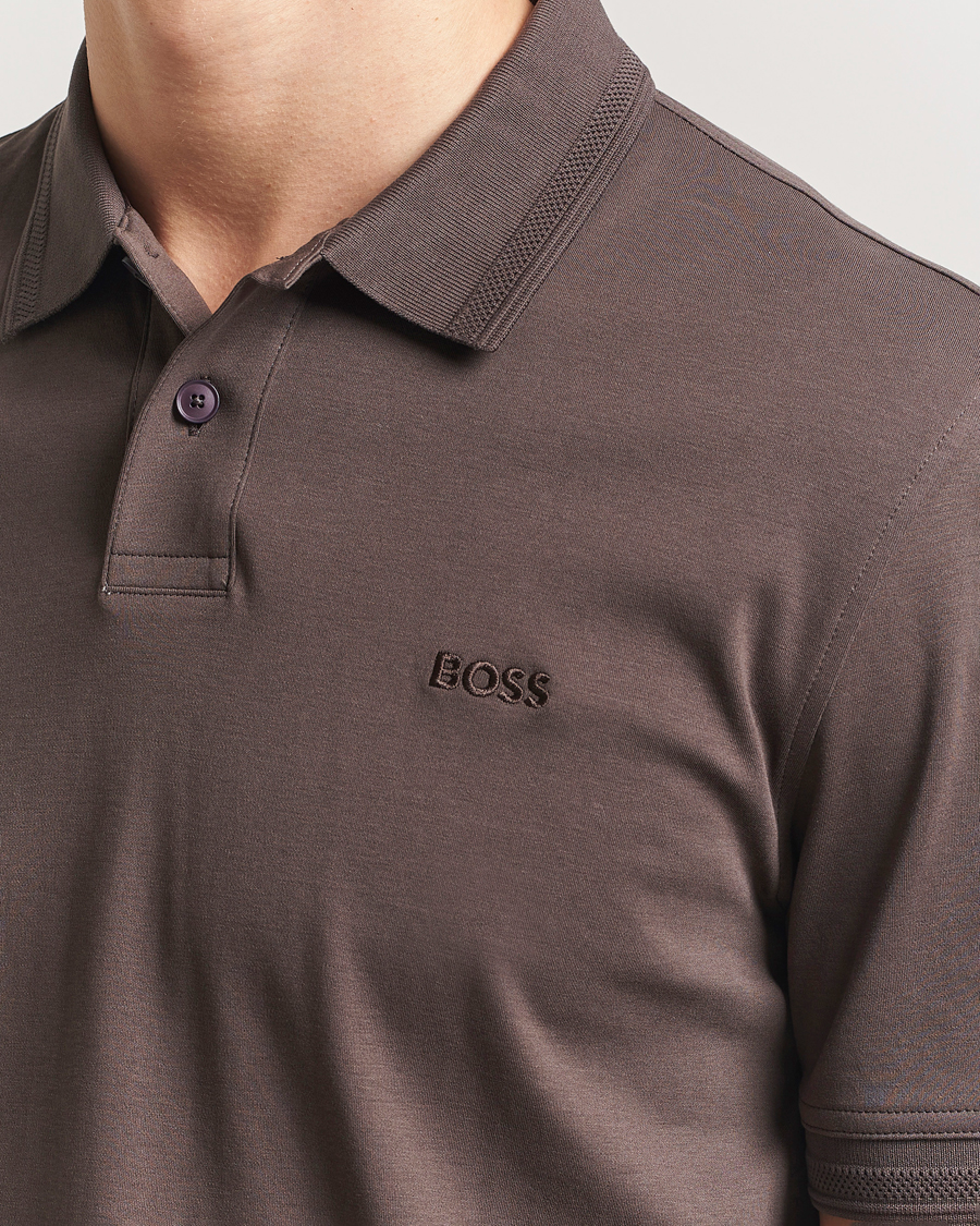 Men | Polo Shirts | BOSS ORANGE | Interlock Polo Open Brown