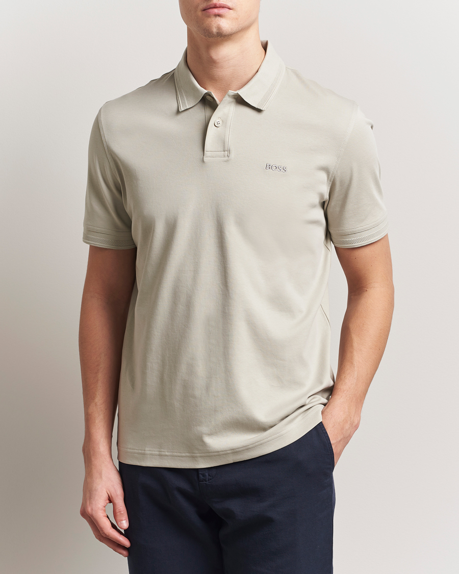 Men | Polo Shirts | BOSS ORANGE | Interlock Polo Light Beige