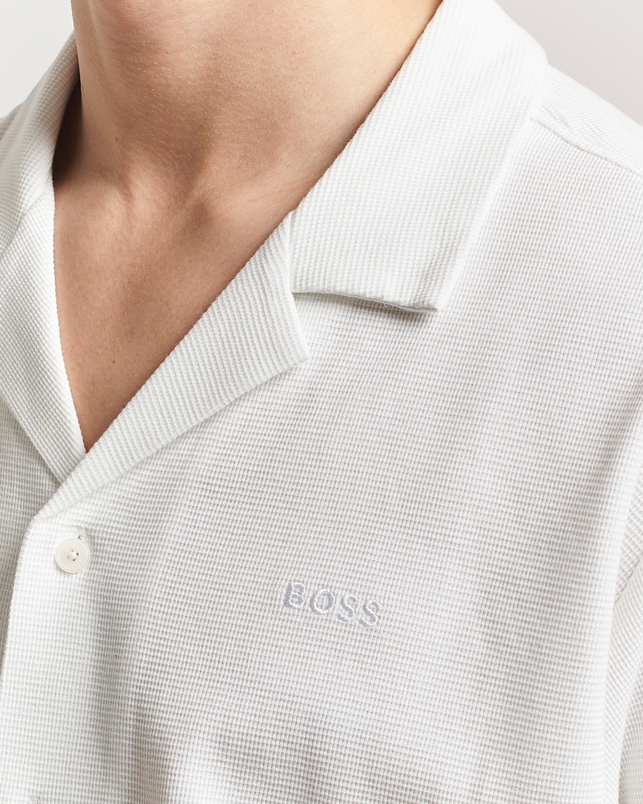 Men | Shirts | BOSS ORANGE | Waffle Short Sleeve Shirt Natural