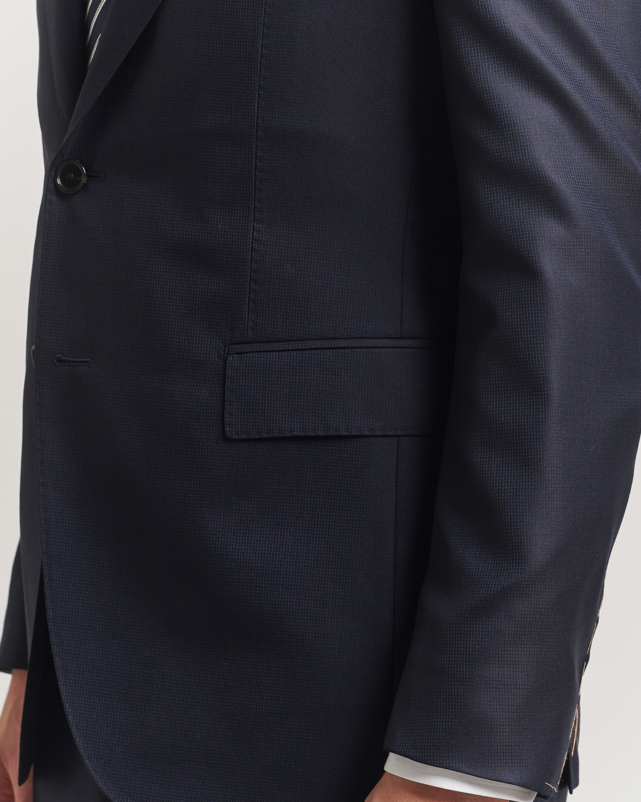Men | Suits | BOSS CAMEL | Harvers Cotton/Silk Suit Dark Blue