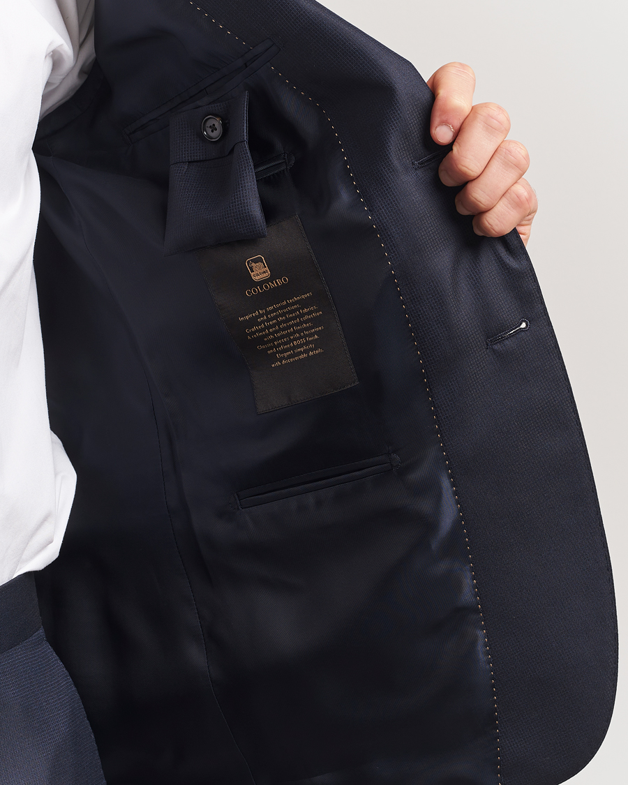Men | Suits | BOSS CAMEL | Harvers Cotton/Silk Suit Dark Blue