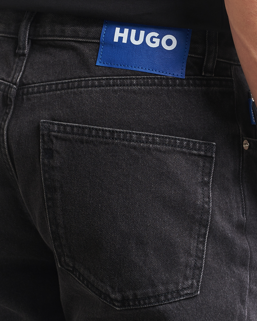 Men | Jeans | HUGO | Jonah Straight Fit Jeans Washed Black