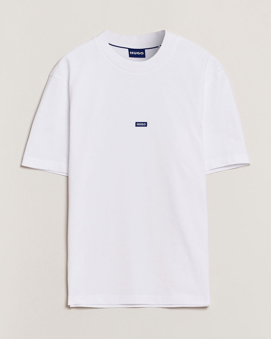 Men | T-Shirts | HUGO | Nieros Crew Neck T-Shirt White