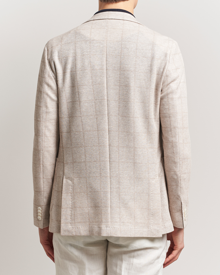 Men | Blazers | BOSS BLACK | Hanry Checked Jersey Patch Pocket Blazer Open White