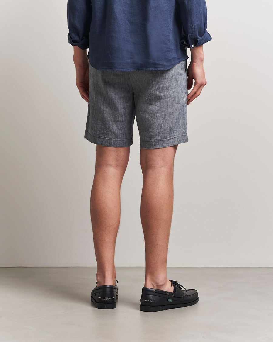 Men | Shorts | BOSS BLACK | Kane Linen/Cotton Drawstring Shorts Dark Blue