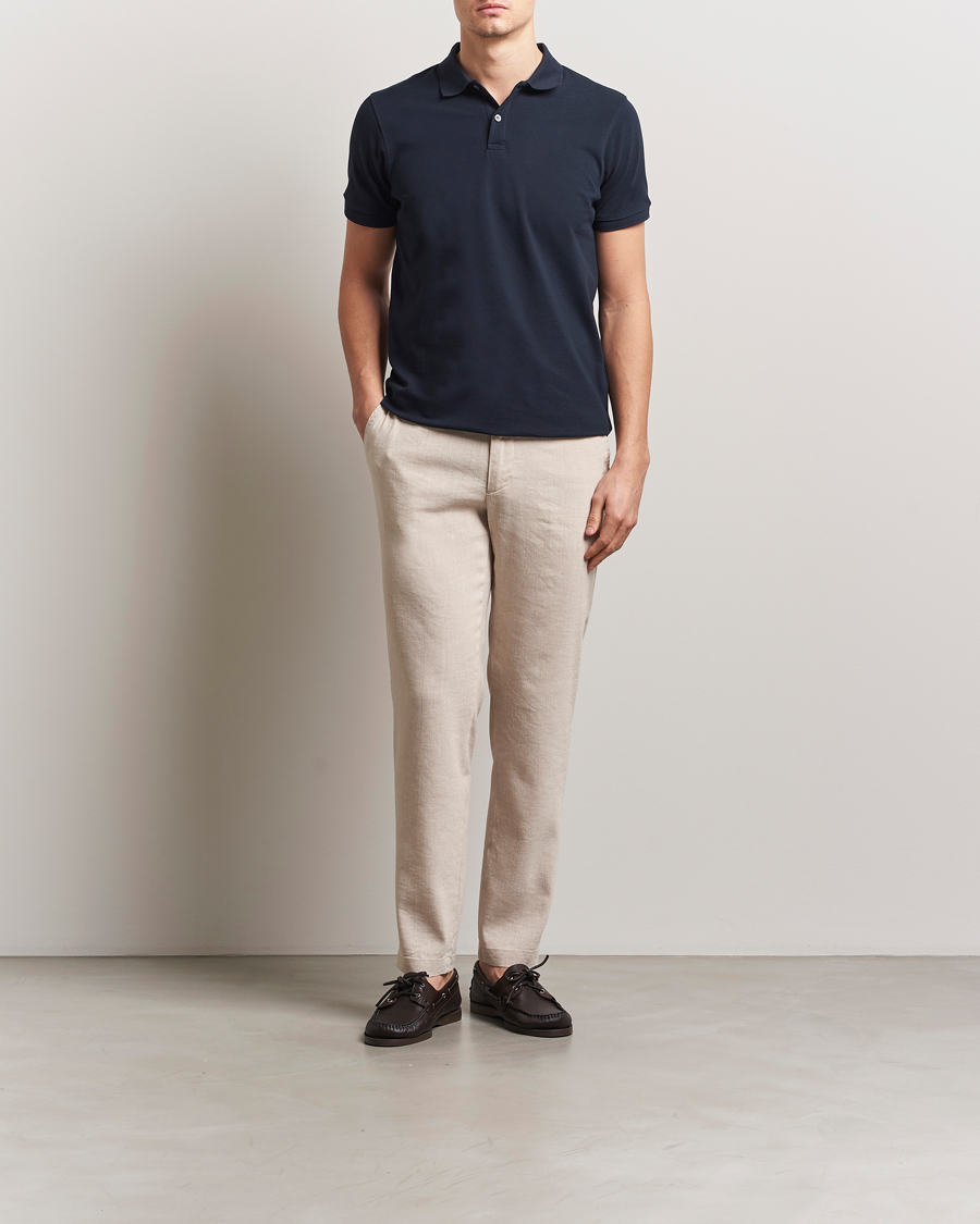 Men | Trousers | BOSS BLACK | Kane Linen Blend Drawstring Trousers Light Beige