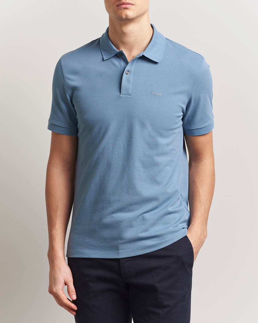 Men | Polo Shirts | BOSS BLACK | Pallas Polo Light Blue