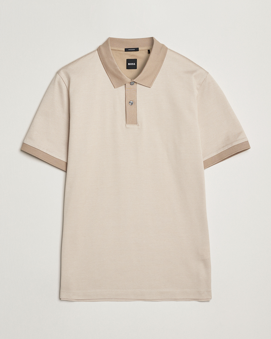 Men | Polo Shirts | BOSS BLACK | Parlay Jersey Polo Light Beige