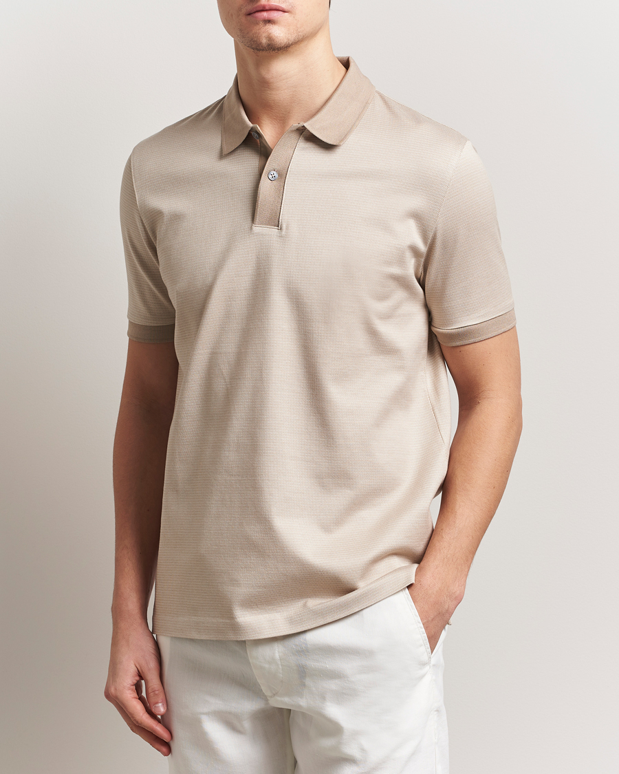 Men | Polo Shirts | BOSS BLACK | Parlay Jersey Polo Light Beige