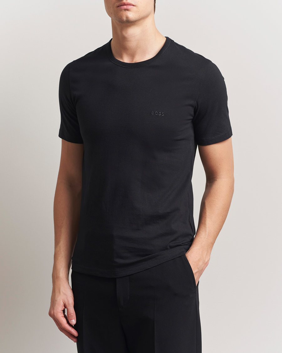 Men | T-Shirts | BOSS BLACK | 3-Pack Crew Neck T-Shirt Beige/Black/White