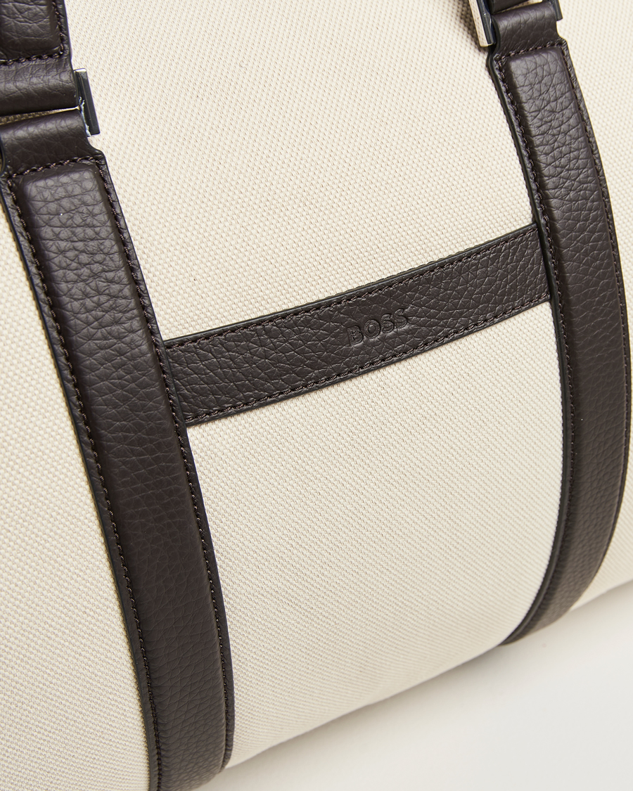 Men | Bags | BOSS BLACK | Canvas Holdall Natural