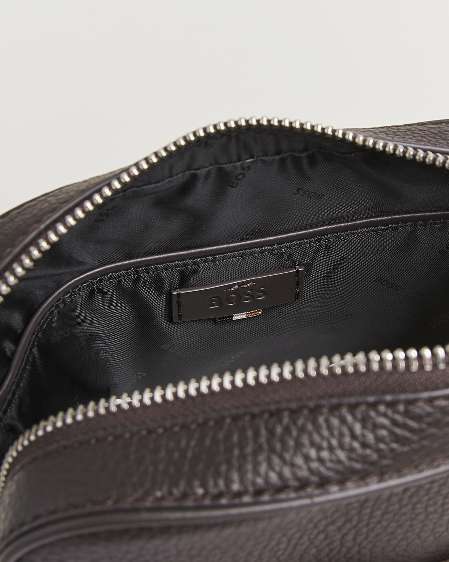 Men | Bags | BOSS BLACK | Crosstown Zip Bag Dark Brown