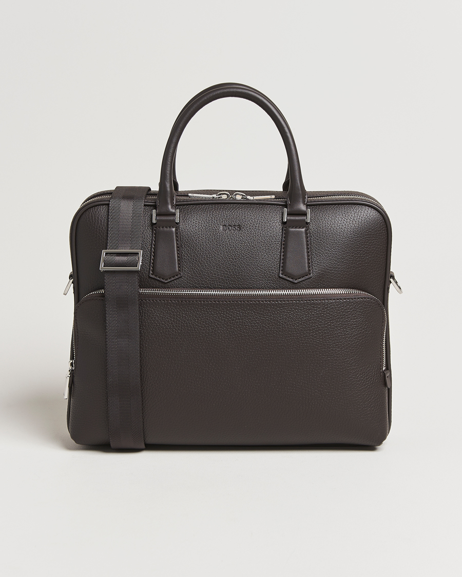 Men | Bags | BOSS BLACK | Crosstown Document Case Dark Brown