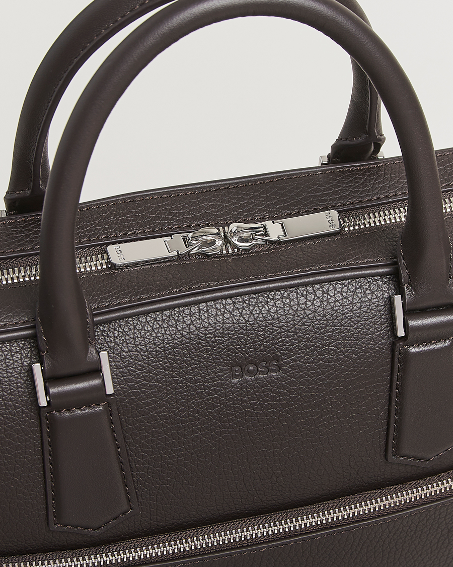 Men | Bags | BOSS BLACK | Crosstown Document Case Dark Brown