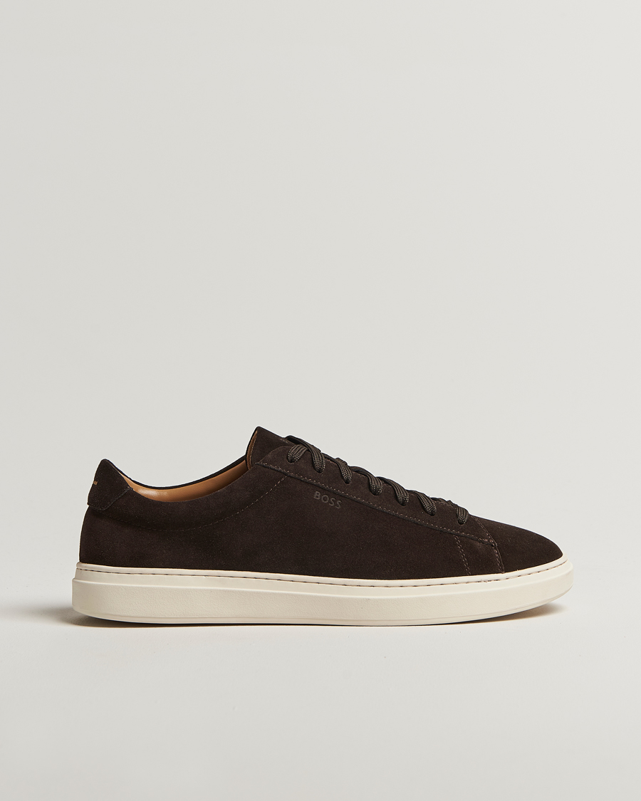 Men | Sneakers | BOSS BLACK | Kieran Suede Sneaker Dark Brown