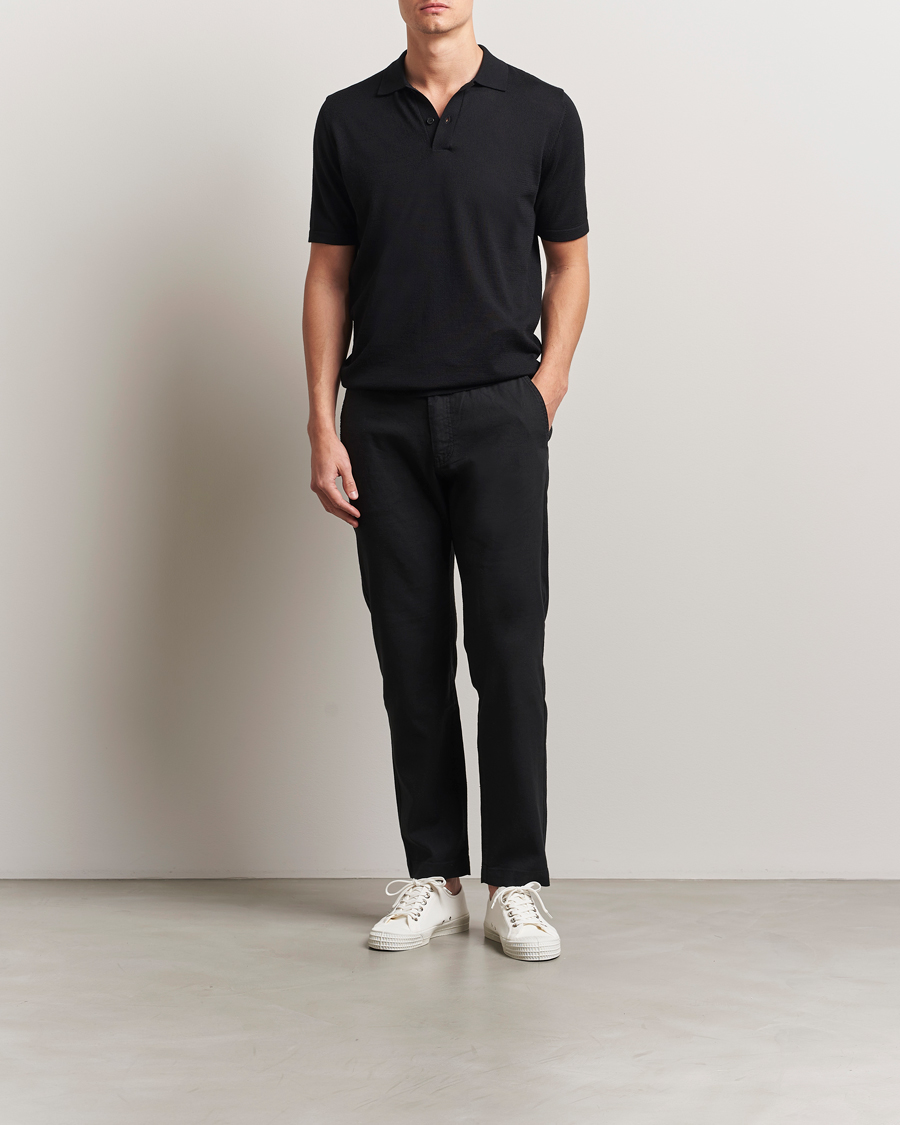 Men | Trousers | BOSS ORANGE | Sanderson Linen Pants Black