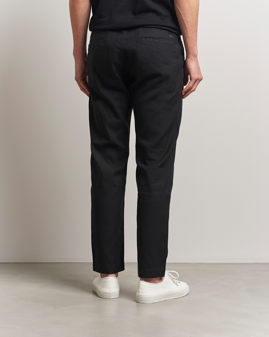 Men | Trousers | BOSS ORANGE | Sanderson Linen Pants Black