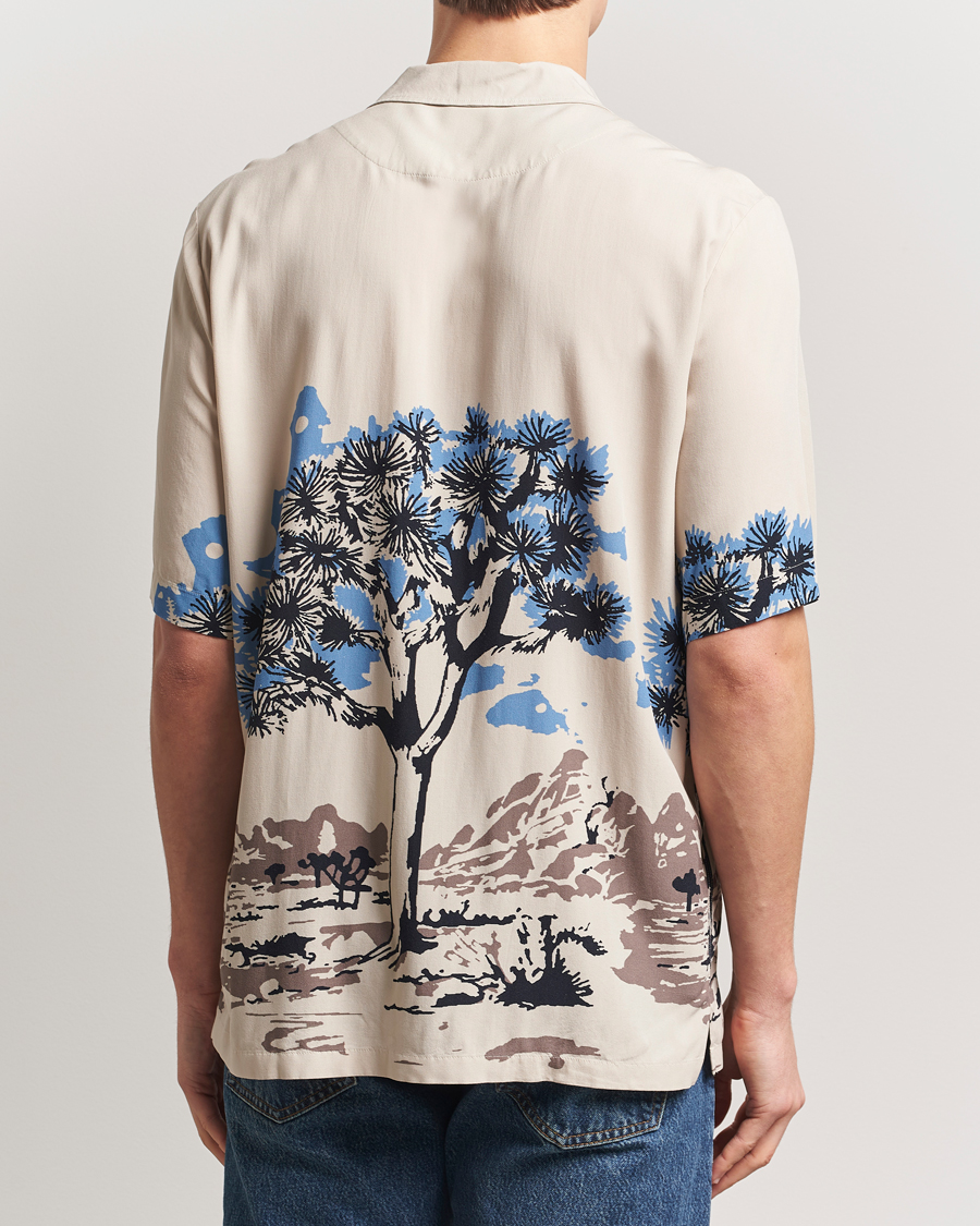 Men | Shirts | BOSS ORANGE | Rayer Printed Short Sleeve Shirt Light Beige