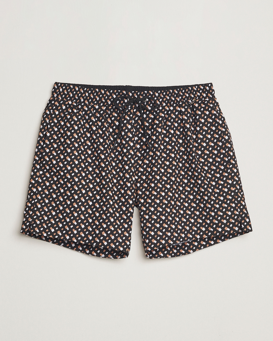 Men | Swimwear | BOSS BLACK | Manu Monogram Swimshorts Black