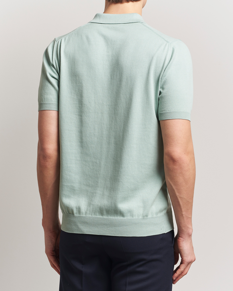 Men | Polo Shirts | Morgano | Supersoft Egyptian Cotton Polo Light Green