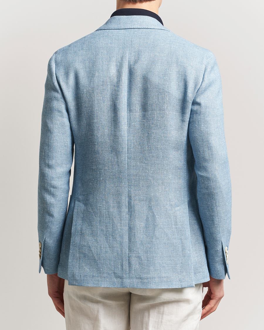 Men | Blazers | Lardini | Linen Crepe Canvas Blazer Light Blue