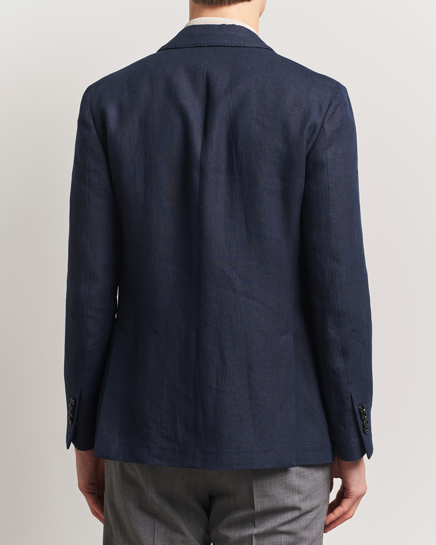 Men | Blazers | Lardini | Linen Canvas Blazer Navy